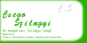 csego szilagyi business card